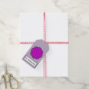 Purple Flower Ribbon by Kenneth Yoncich Gift Tags