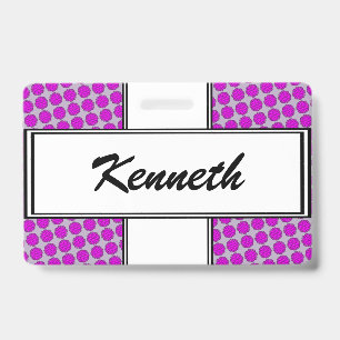Purple Flower Ribbon by Kenneth Yoncich ID Badge
