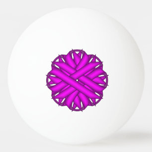 Purple Flower Ribbon by Kenneth Yoncich Ping Pong Ball