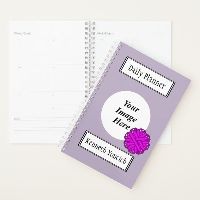 Purple Flower Ribbon by Kenneth Yoncich Planner (Display)