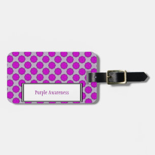 Purple Flower Ribbon Template by Kenneth Yoncich Luggage Tag