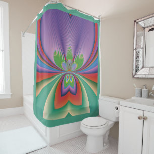 Purple Flower Shower Curtain