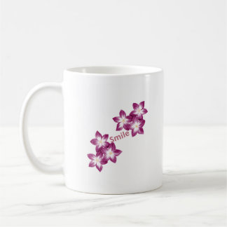 Purple Flower Smile Mug – Elegant Floral Cup
