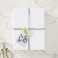 Purple flower solanum watercolor gift tag