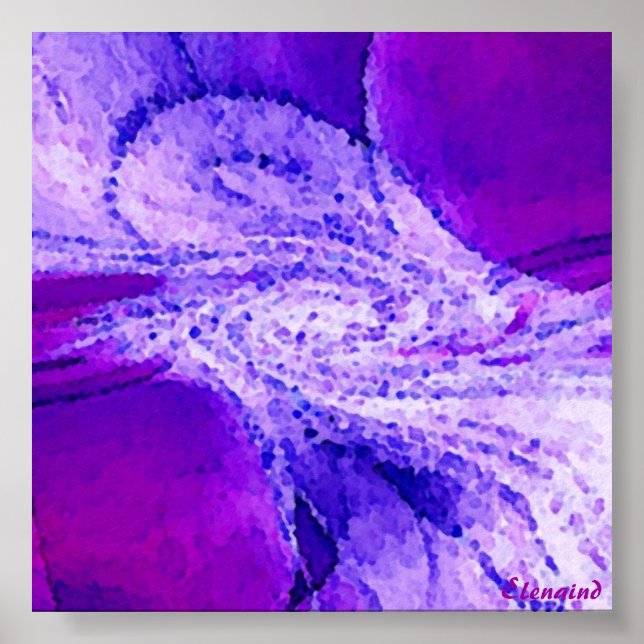 Purple Flower Soul Watercolor Poster (Front)