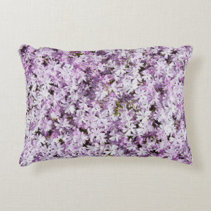Purple flower, summer freshness backdrop. decorative cushion