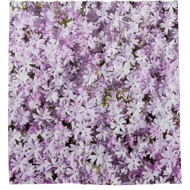 Purple flower, summer freshness backdrop. shower curtain (Front)