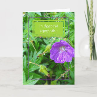 Purple Flower Sympathy Card