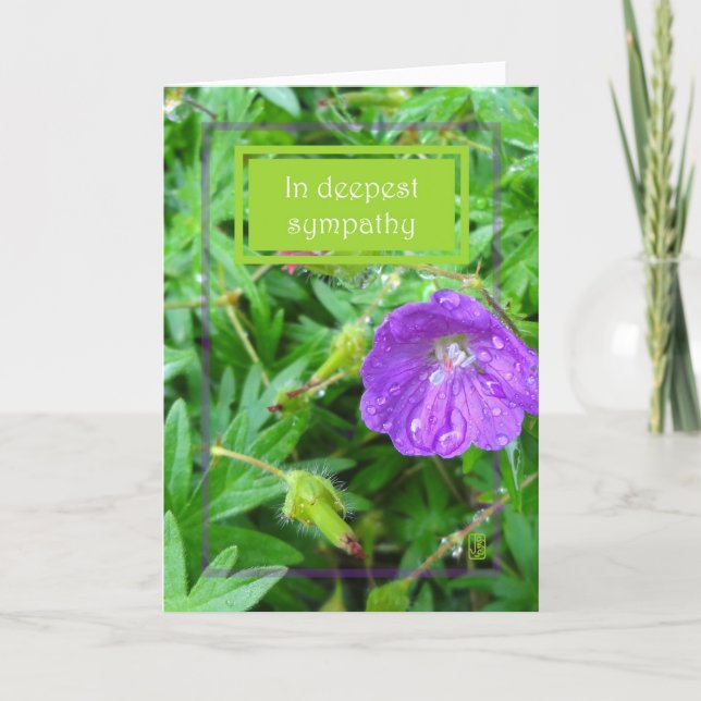 Purple Flower Sympathy Card (Front)