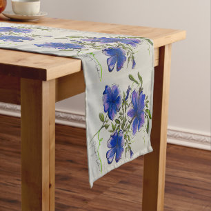 Purple Flower Table Runner