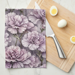 Purple Flower Tea Towel