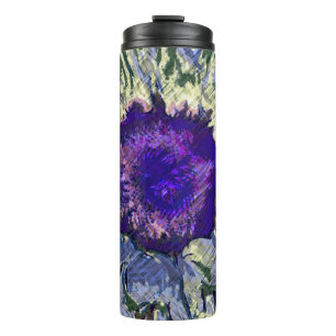 Purple Flower Thermal Tumbler