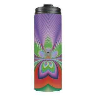 Purple Flower Thermal Tumbler