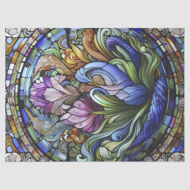 Purple Flower Tissue Paper (Front)