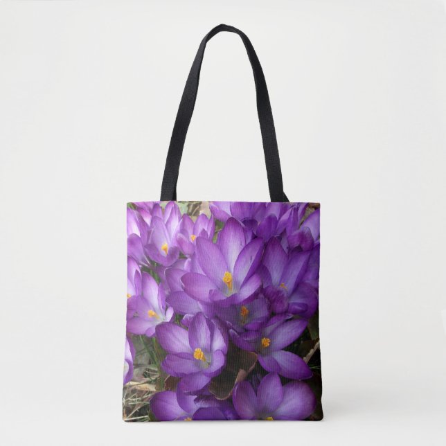 Purple Flower Tote Bag (Front)