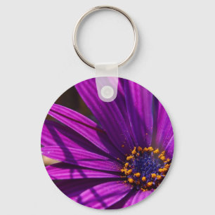 purple flower with pollen keychain