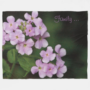 Purple Flowered Design Fleece Blanket