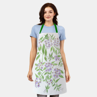 Purple flowers All-Over Print Apron