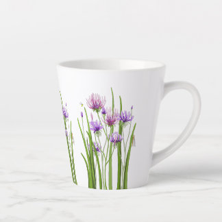 Purple Flowers and Bugs Latte Mug