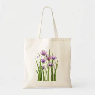 Purple Flowers and Bugs Tote Bag
