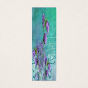 Purple Flowers and Musical Notes Bookmark