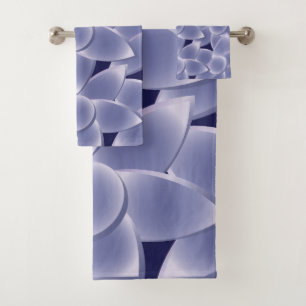 Purple flowers bath towel set