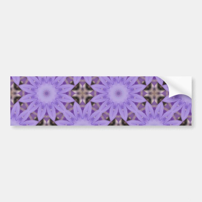 Purple Flowers Bumper Sticker (Front)