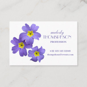 Purple Flowers  Business Card
