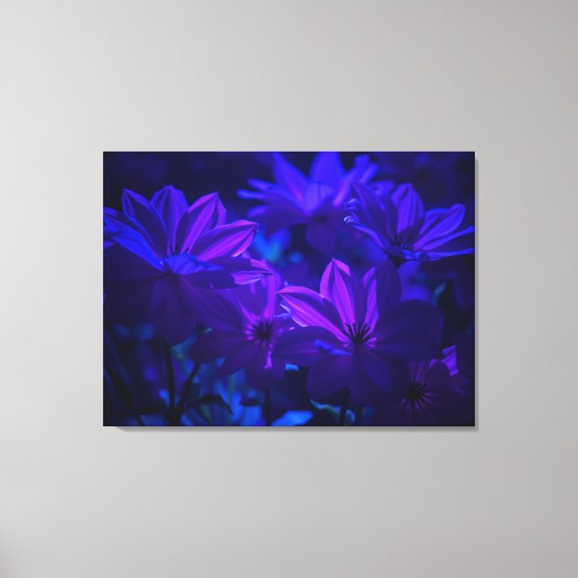 Purple flowers canvas print (Front)