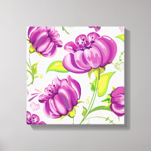 Purple Flowers Canvas Print
