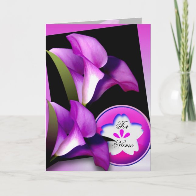 Purple Flowers Card (Front)