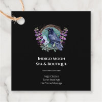 Purple Flowers Celestial Raven Crystals Wreath