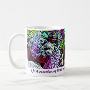 purple flowers coffee mug
