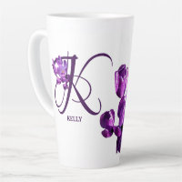 Purple flowers customisable Kelly name trendy boho