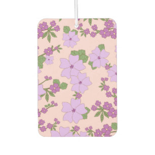 Purple Flowers, Floral Pattern, Pattern Of Flowers Car Air Freshener