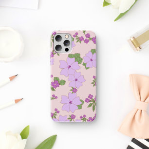 Purple Flowers, Floral Pattern, Pattern Of Flowers iPhone 11 Case
