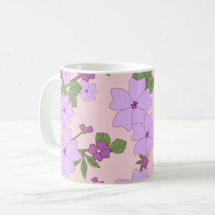 Purple Flowers, Floral Pattern, Pattern Of Flowers Coffee Mug