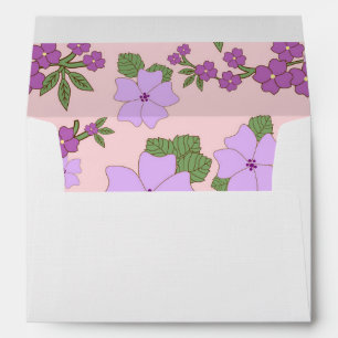Purple Flowers, Floral Pattern, Pattern Of Flowers Envelope