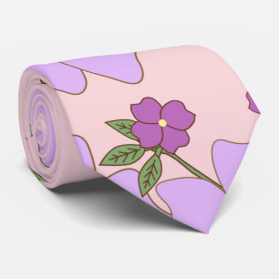 Purple Flowers, Floral Pattern, Pattern Of Flowers Tie