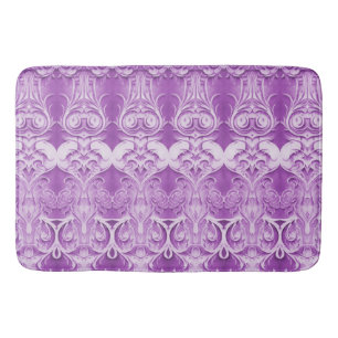 Purple Flowers Flourish Bath Mat
