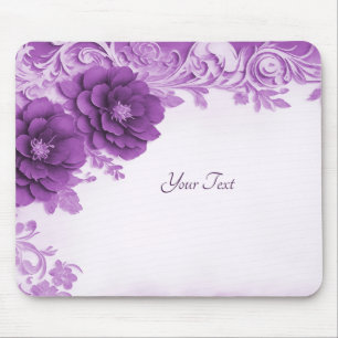 Purple Flowers Flourish Mousepad