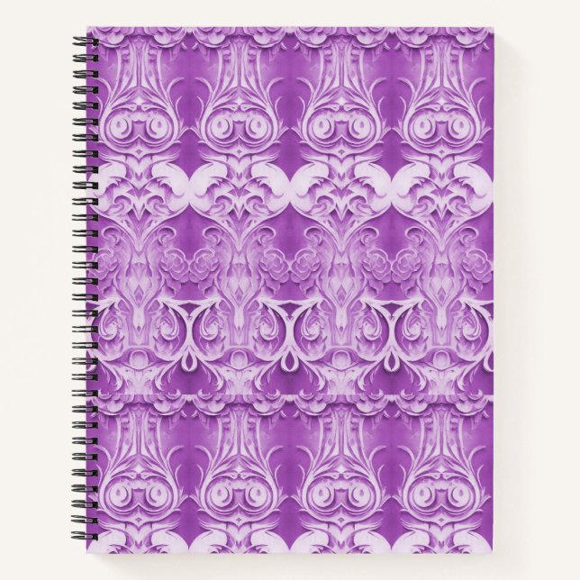 Purple Flowers Flourish Notebook (Front)