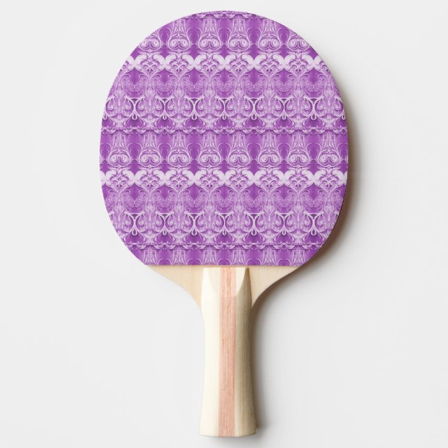 Purple Flowers Flourish Ping Pong Paddle (Front)