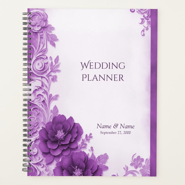 Purple Flowers Flourish Planner (Front)