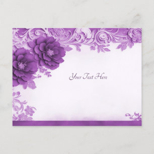 Purple Flowers Flourish Postcard