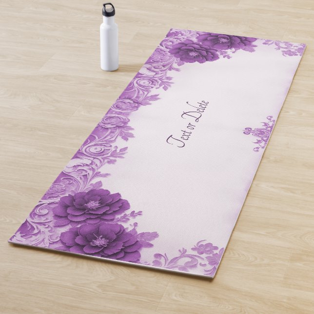 Purple Flowers Flourish Yoga Mat (In Situ)