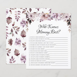 Purple Flowers Foliage Who Knows Mummy Games