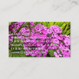 Purple Flowers from San Francisco Business Card