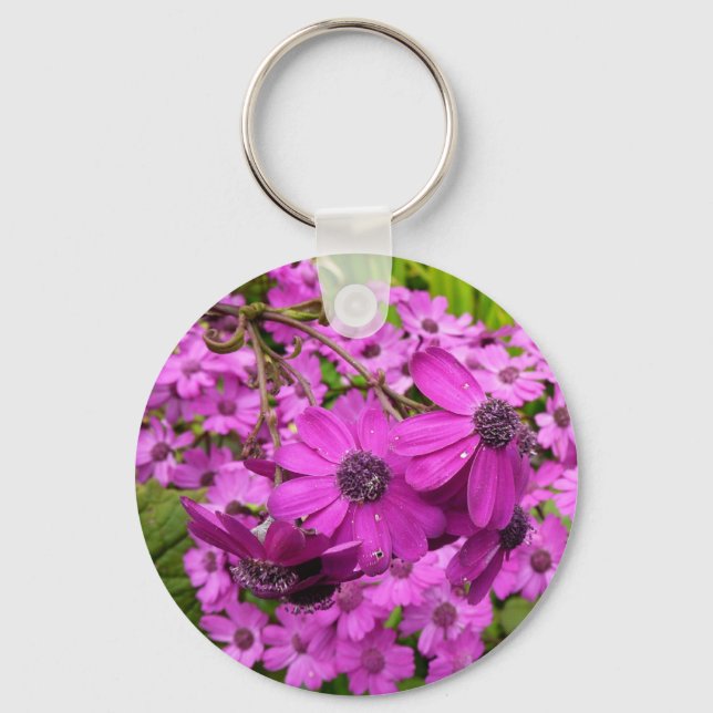 Purple Flowers from San Francisco Key Ring (Front)