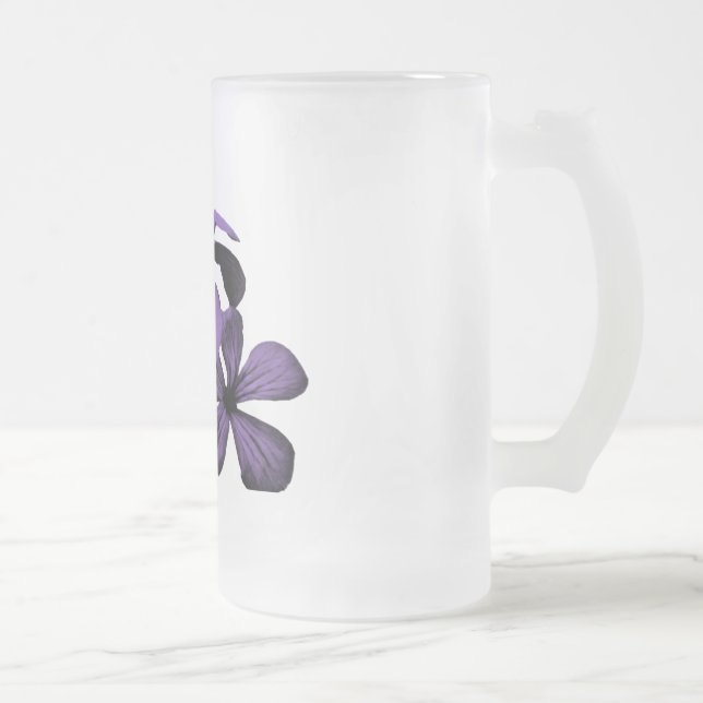 Purple Flowers Frosted Mug (Right)